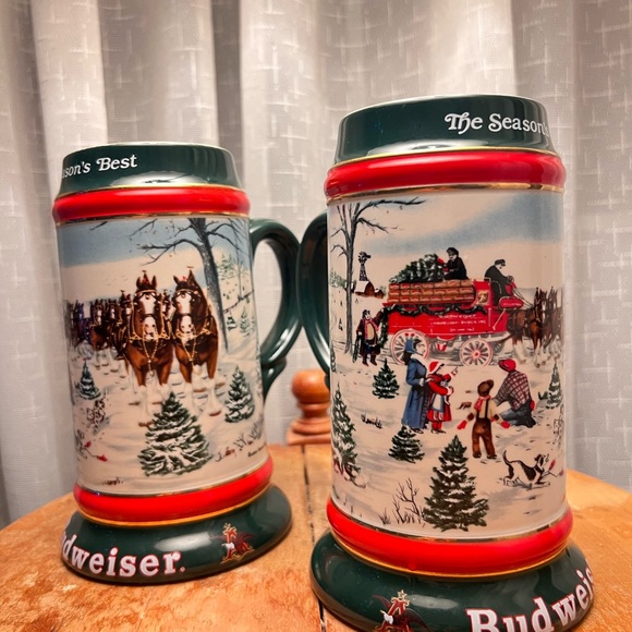 Budweiser Other - Budweiser Holiday Beer Steins